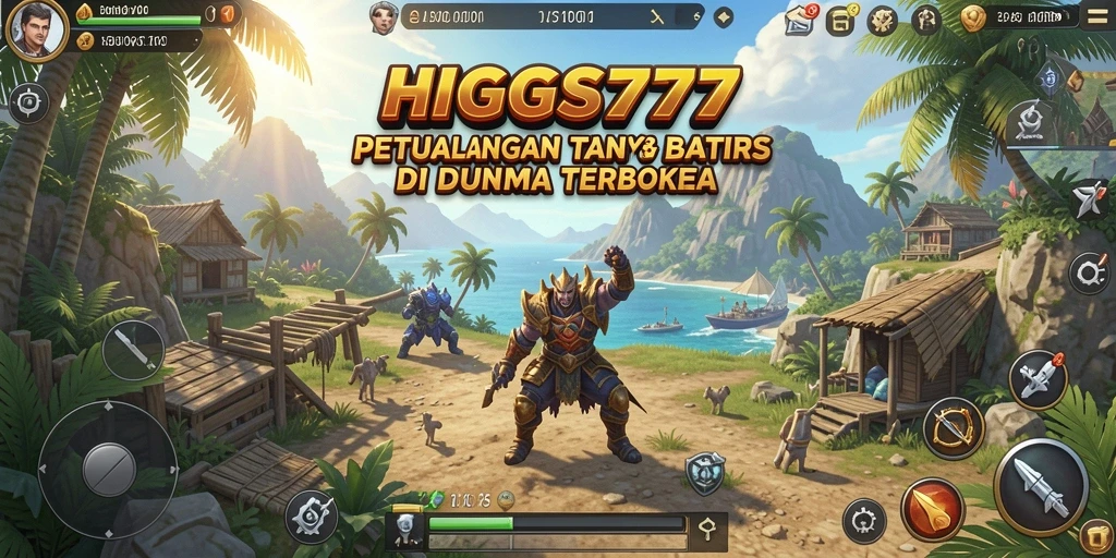 Tangkapan layar menunjukkan gameplay menakjubkan dari HIGGS777 dalam dunia terbuka.