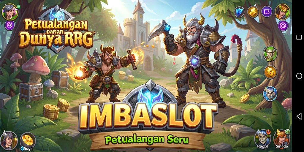 Tangkapan layar menunjukkan aksi menarik dalam gameplay RPG IMBASLOT.