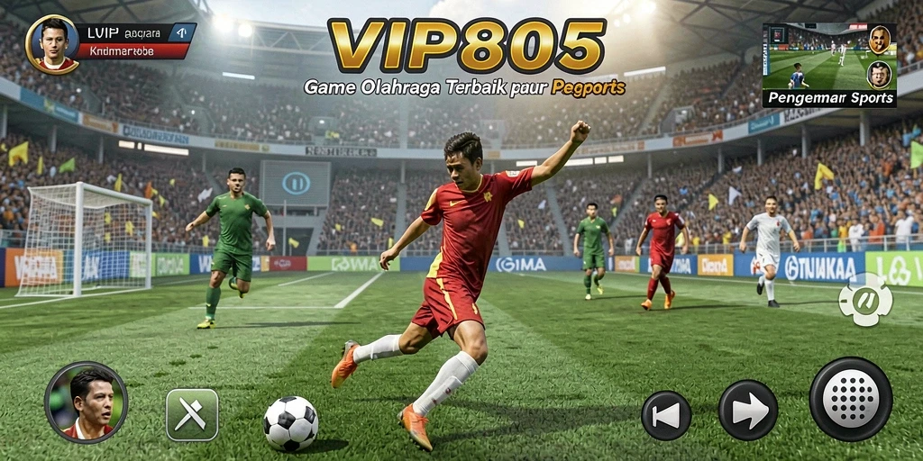 Tangkapan layar gameplay VIP805 menampilkan aksi seru dalam suatu pertandingan olahraga.