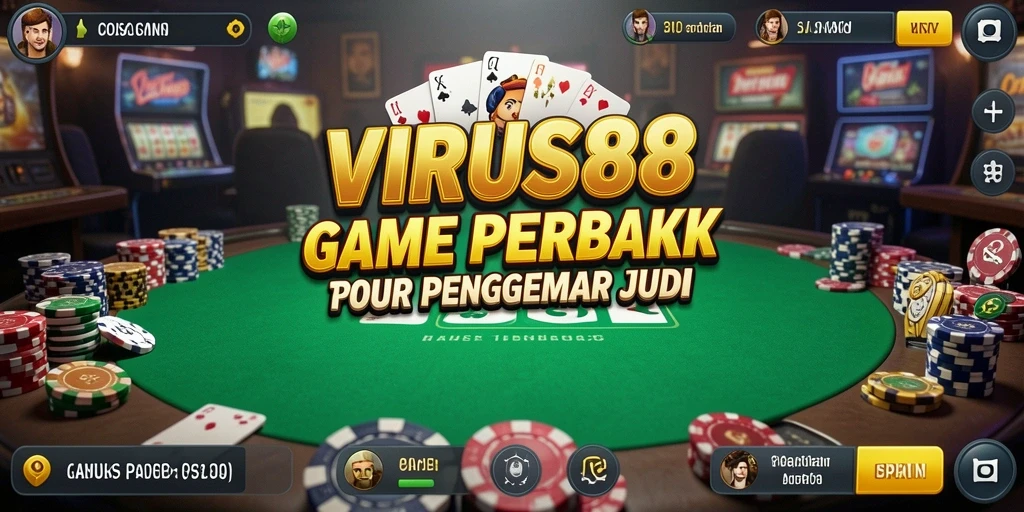 Screenshot gameplay VIRUS88 yang menampilkan keseruan permainan poker.
